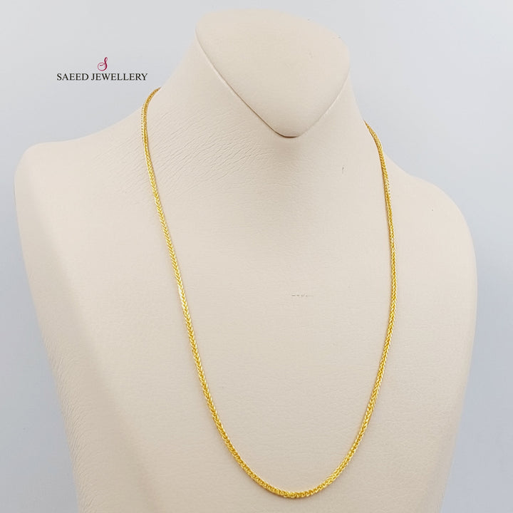 21K Gold 50cm Franco Thin Chain by Saeed Jewelry - Image 5