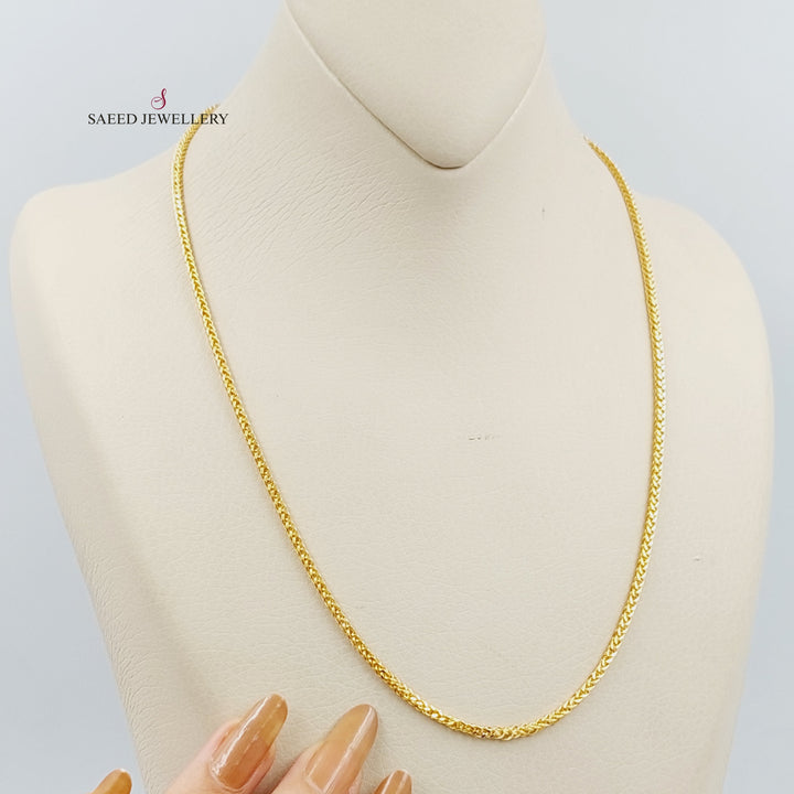 21K Gold 50cm Franco Thin Chain by Saeed Jewelry - Image 1