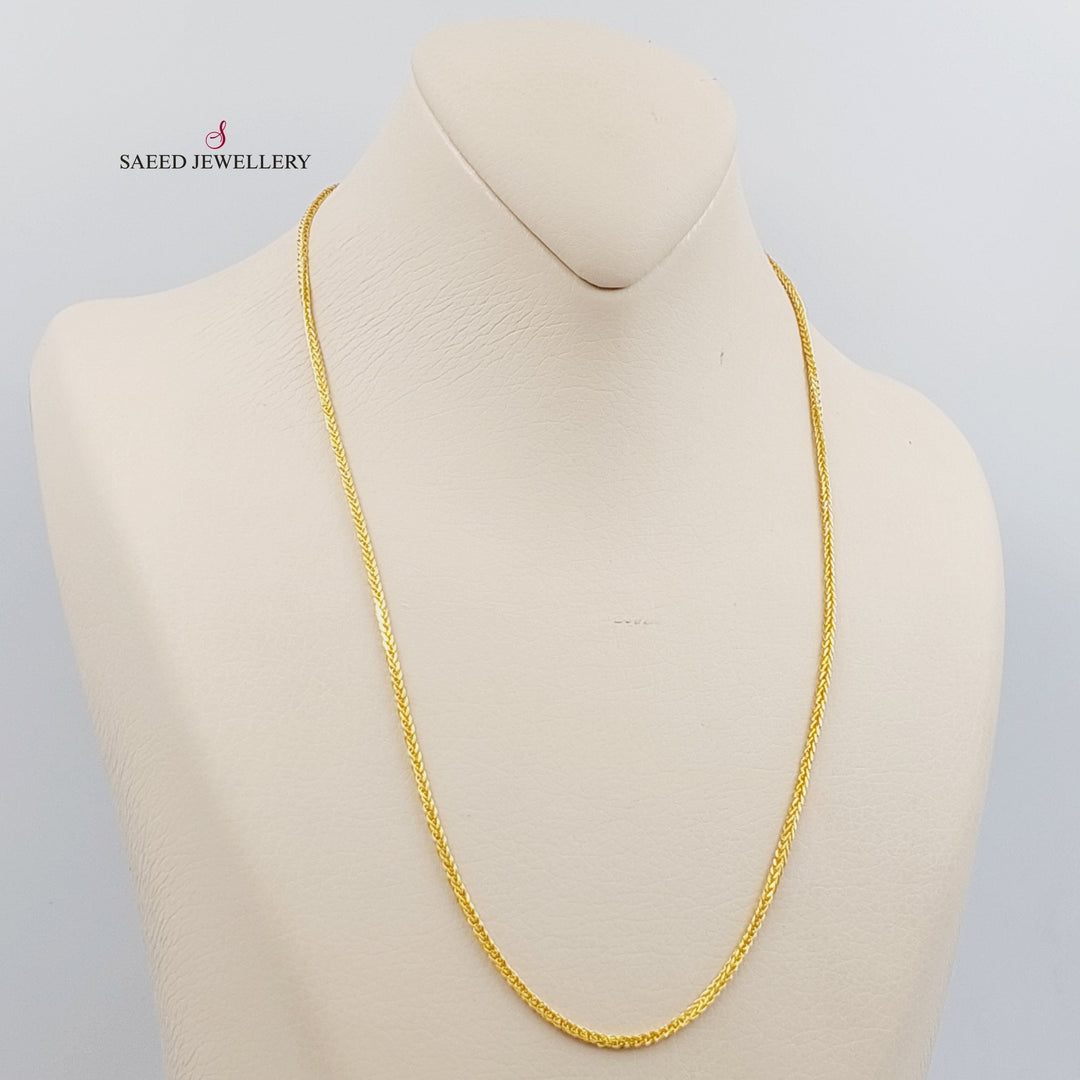 21K Gold 50cm Franco Thin Chain by Saeed Jewelry - Image 2