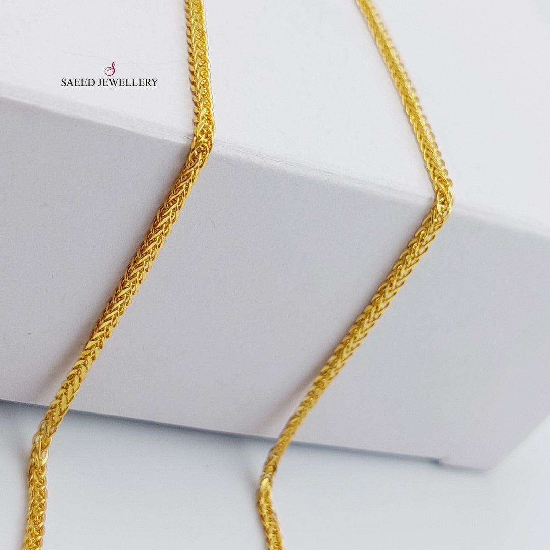 21K Gold 50cm Franco Thin Chain by Saeed Jewelry - Image 5