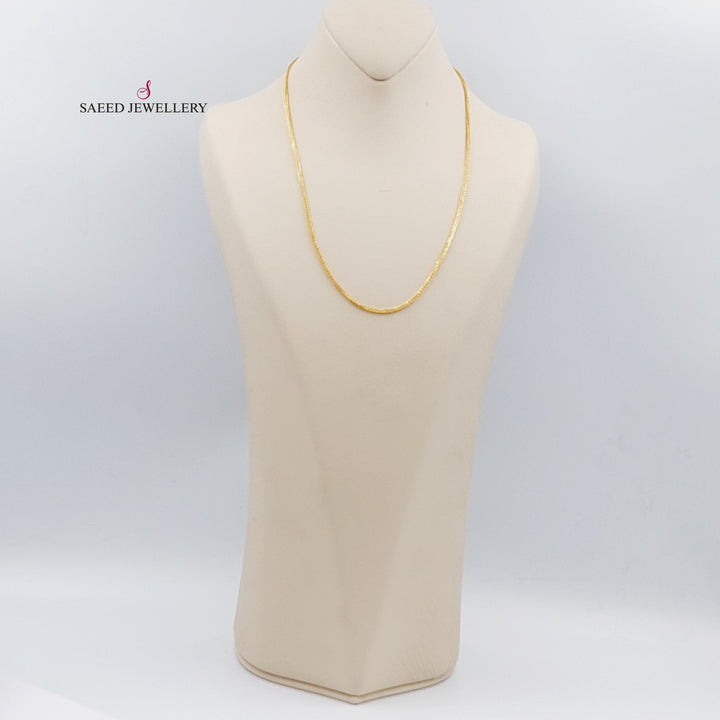 21K Gold 50cm Franco Thin Chain by Saeed Jewelry - Image 6