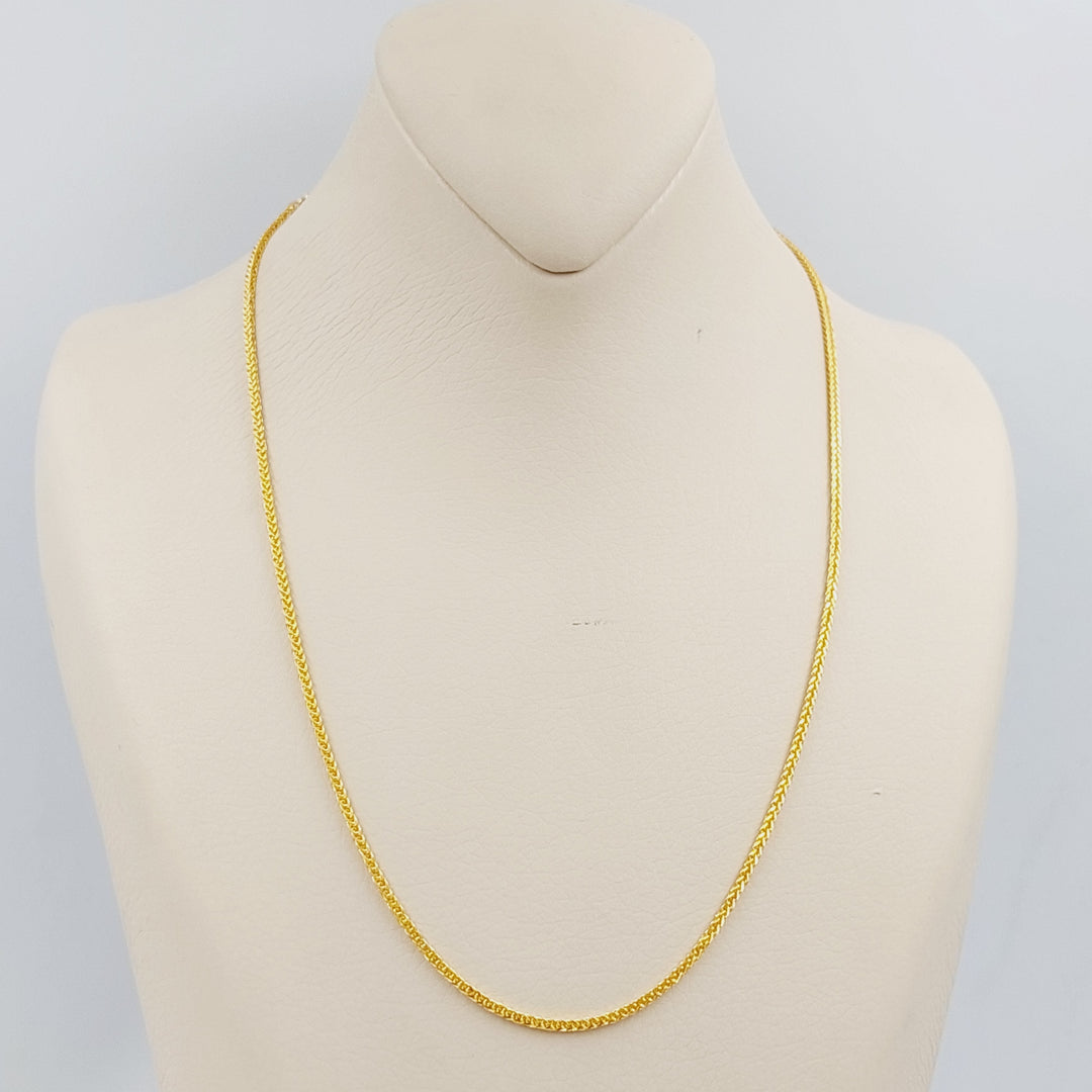 21K Gold 50cm Franco Thin Chain by Saeed Jewelry - Image 1