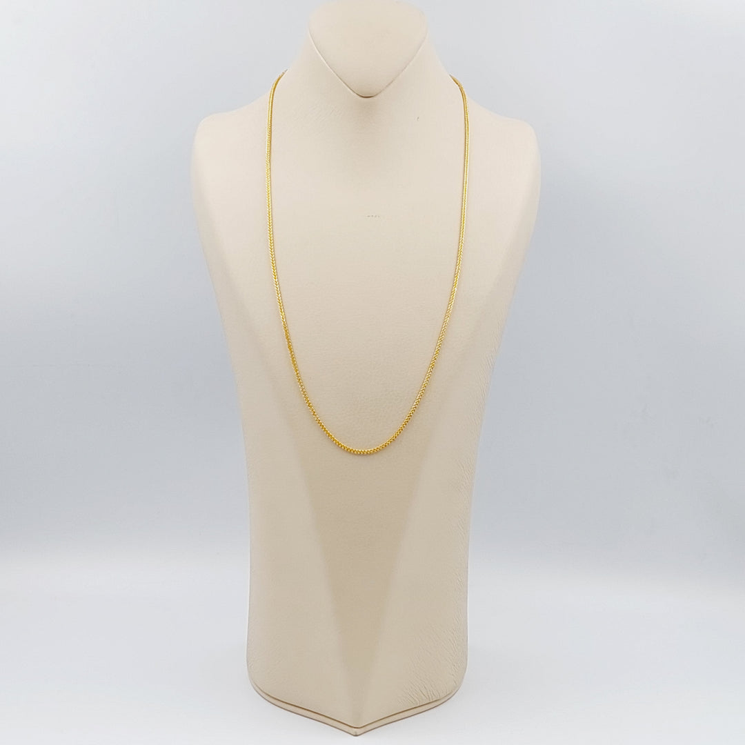 21K Gold 50cm Franco Thin Chain by Saeed Jewelry - Image 3