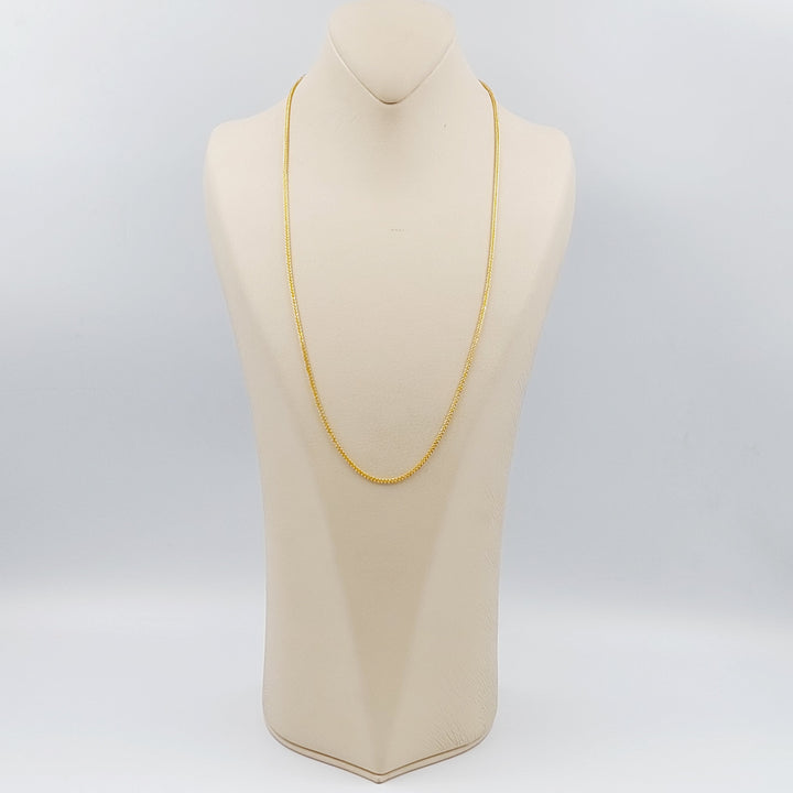 21K Gold 50cm Franco Thin Chain by Saeed Jewelry - Image 3