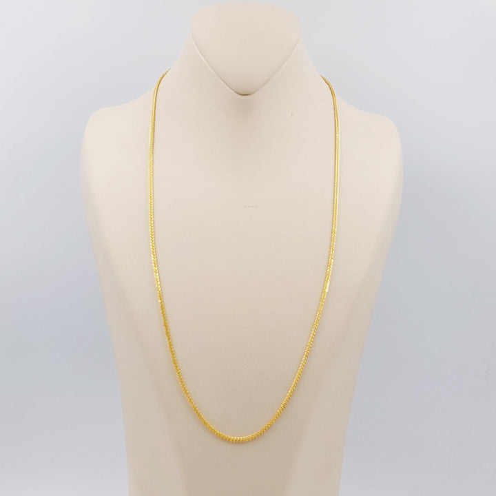 21K Gold 50cm Franco Thin Chain by Saeed Jewelry - Image 4