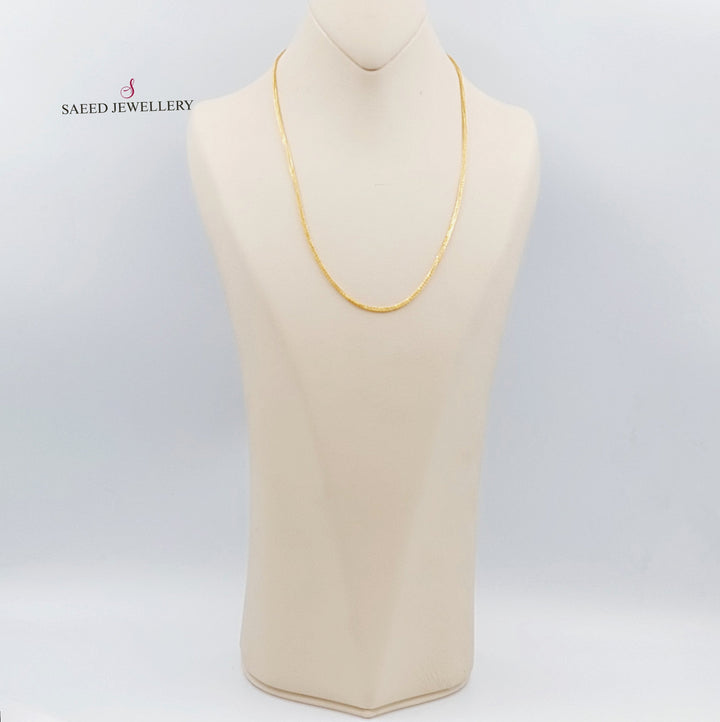 21K Gold 50cm Franco Thin Chain by Saeed Jewelry - Image 4