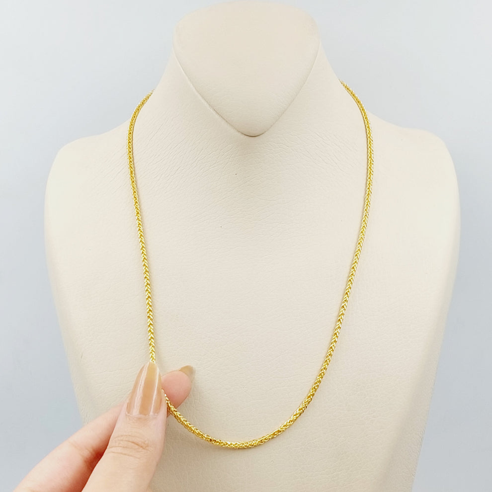 21K Gold 50cm Franco Thin Chain by Saeed Jewelry - Image 2