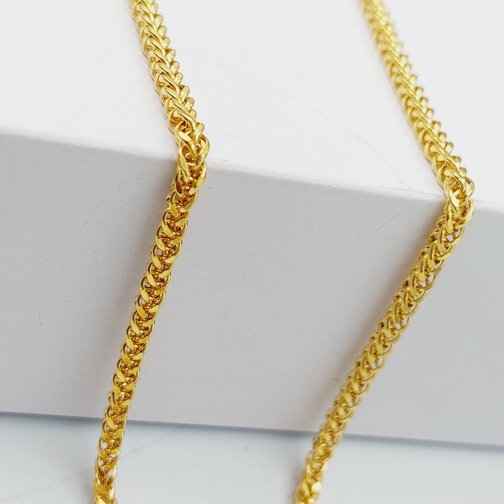 21K Gold 50cm Franco Thin Chain by Saeed Jewelry - Image 6