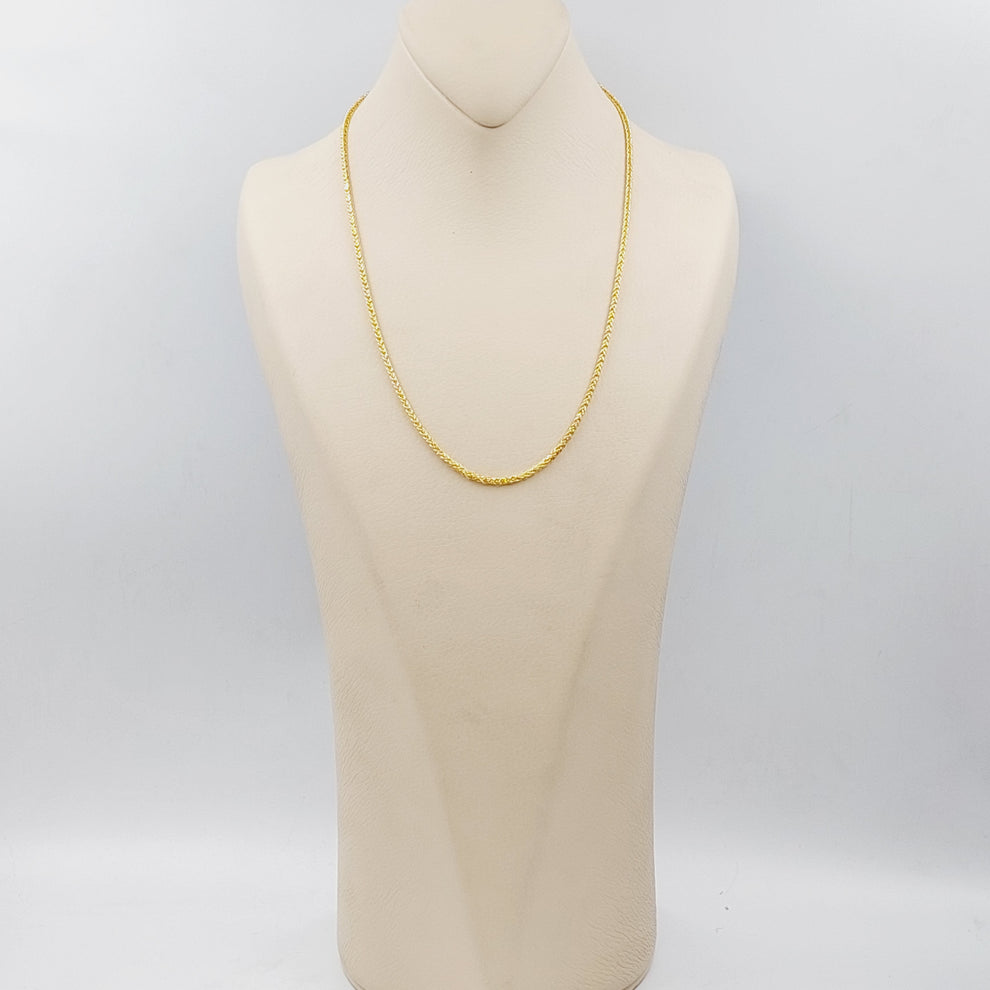 21K Gold 50cm Franco Thin Chain by Saeed Jewelry - Image 4