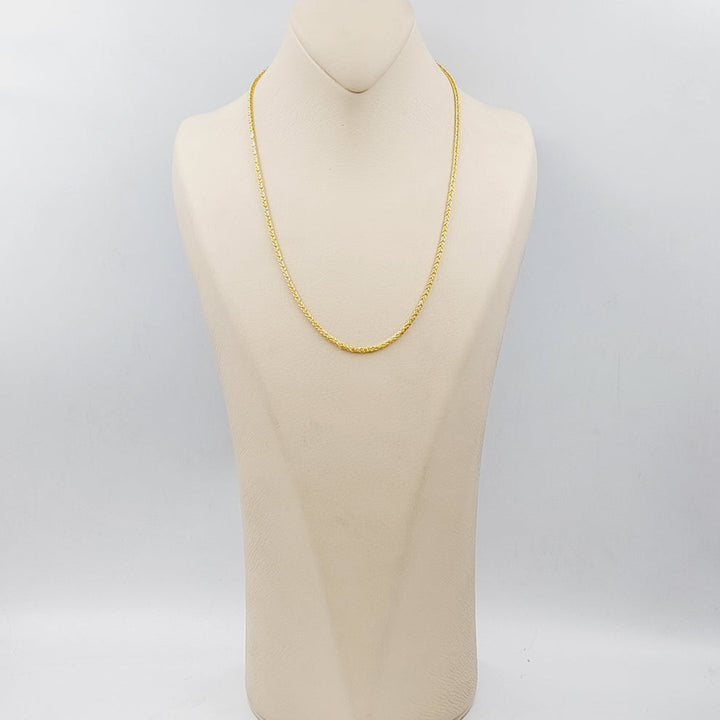 21K Gold 50cm Franco Thin Chain by Saeed Jewelry - Image 4