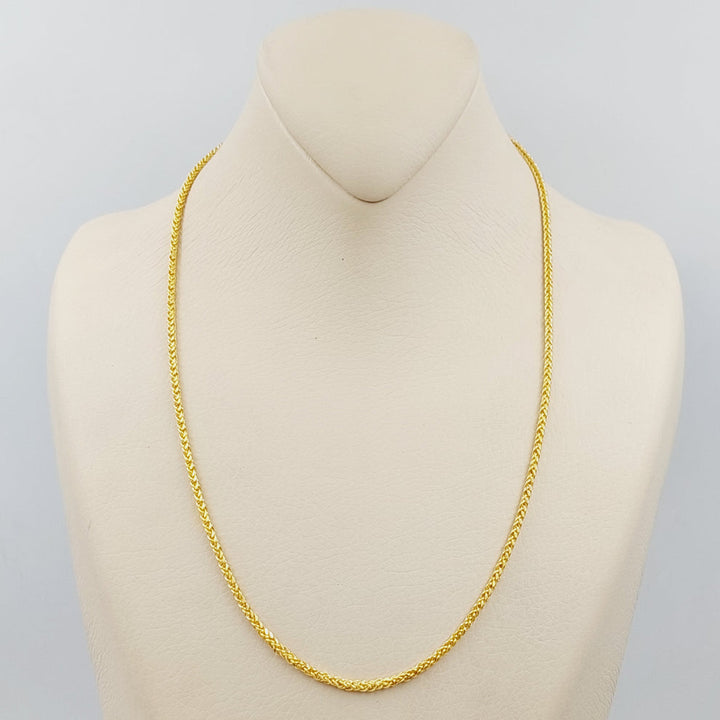 21K Gold 50cm Franco Thin Chain by Saeed Jewelry - Image 1