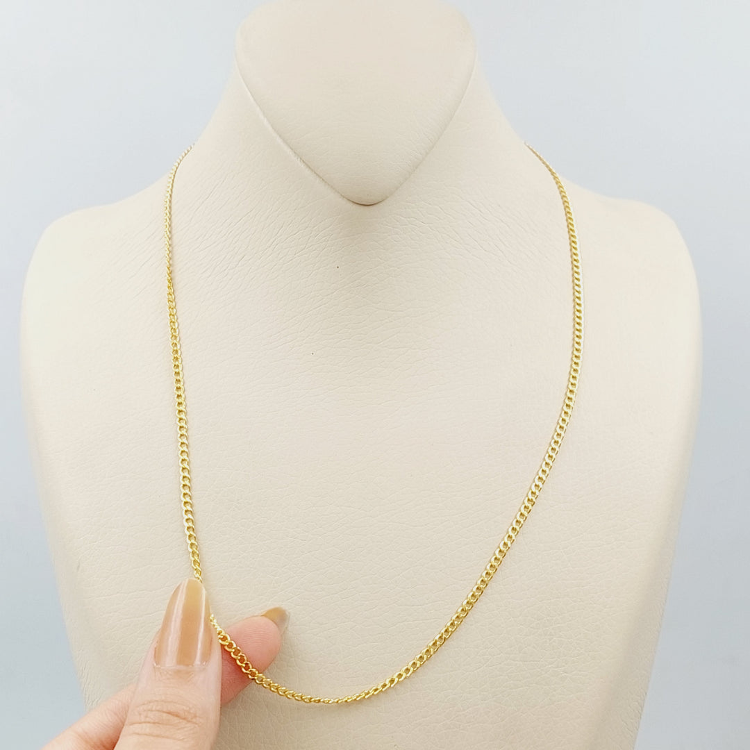 21K Gold 50cm Thin Chain by Saeed Jewelry - Image 3