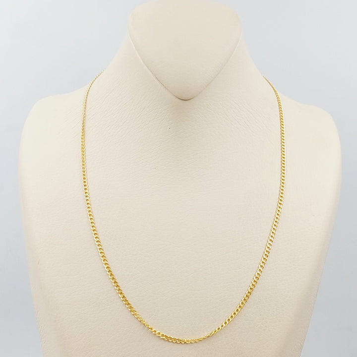 21K Gold 50cm Thin Chain by Saeed Jewelry - Image 1