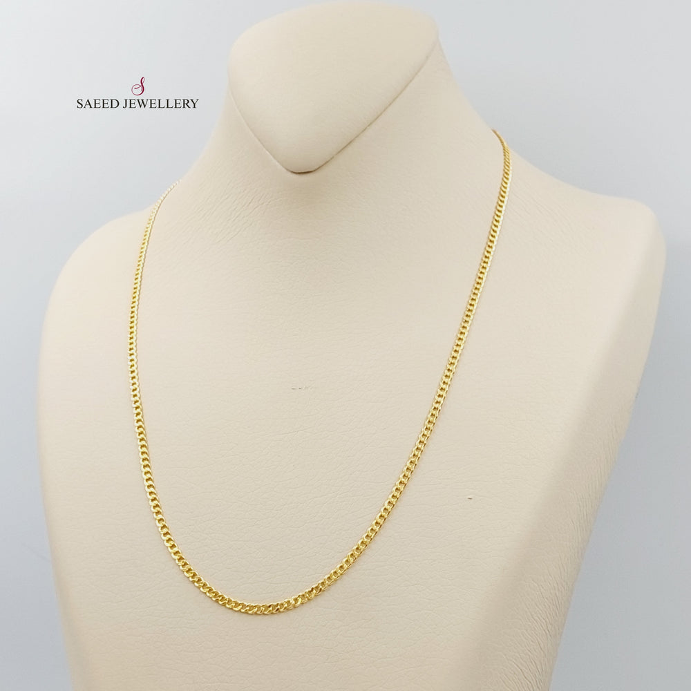 21K Gold 50cm Thin Chain by Saeed Jewelry - Image 2