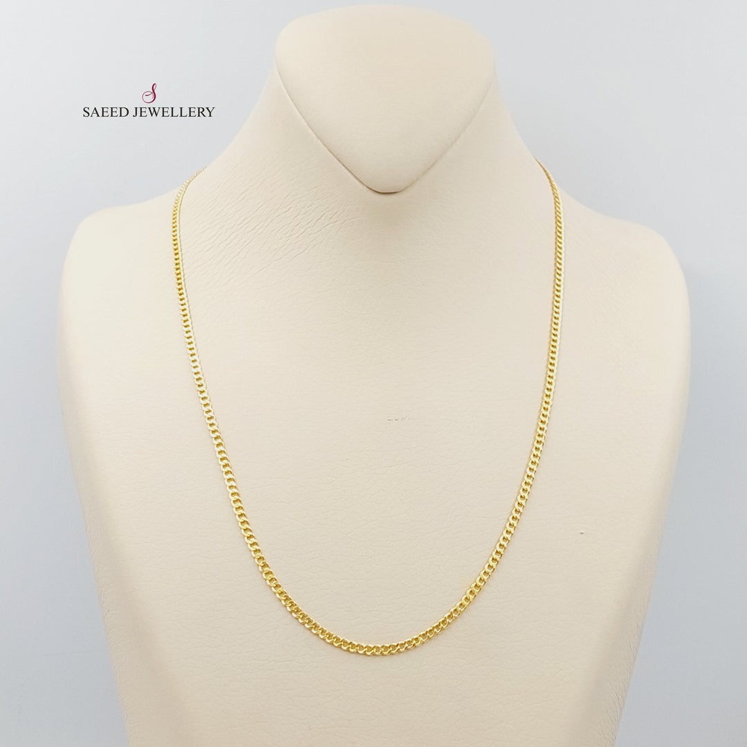 21K Gold 50cm Thin Chain by Saeed Jewelry - Image 1