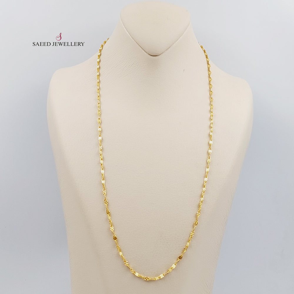 21K 60cm Blade Chain β Saeed Jewelry