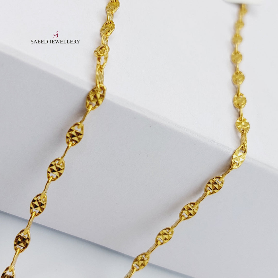 21K Gold 60cm Blade Chain by Saeed Jewelry - Image 3