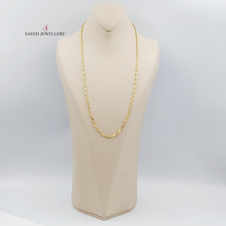 21K Gold 60cm Blade Chain by Saeed Jewelry - Image 1