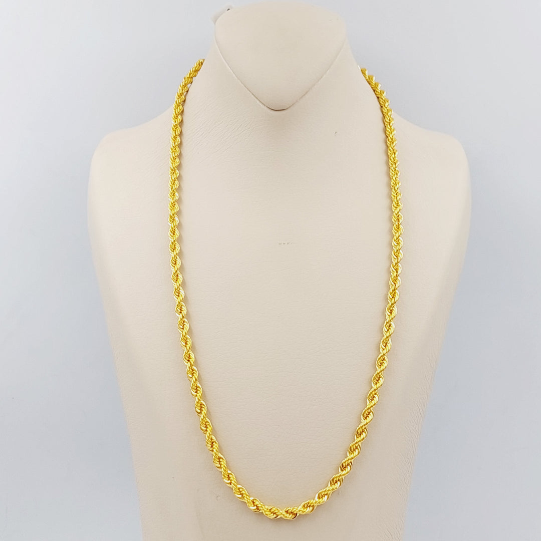 21K Gold 60cm Bold Rope Chain by Saeed Jewelry - Image 1