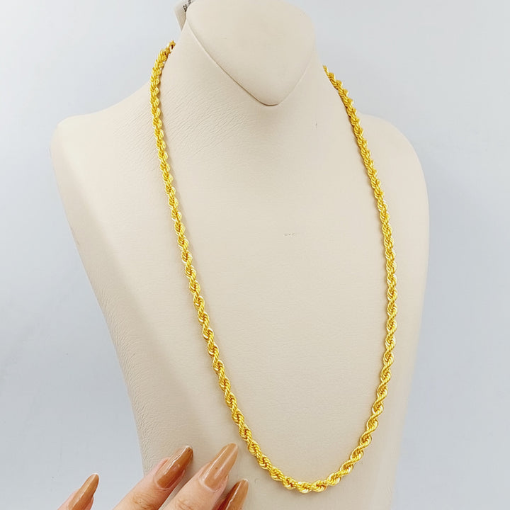 21K Gold 60cm Bold Rope Chain by Saeed Jewelry - Image 2