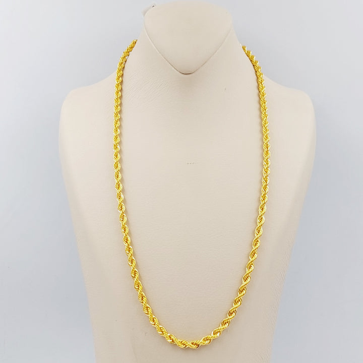 21K Gold 60cm Bold Rope Chain by Saeed Jewelry - Image 1