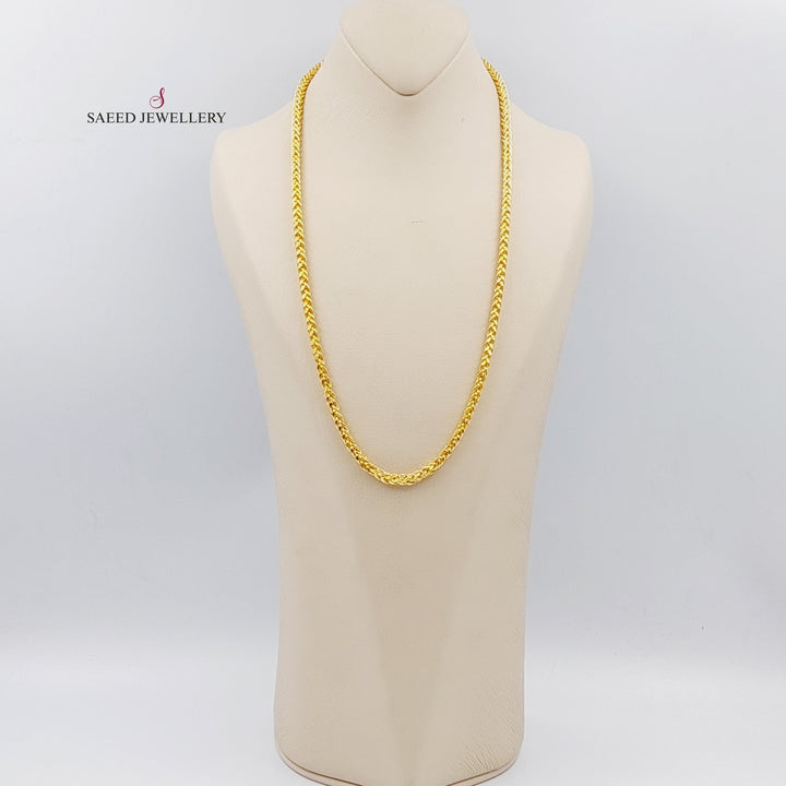 21K Gold 60cm Bold Franco Chain by Saeed Jewelry - Image 3