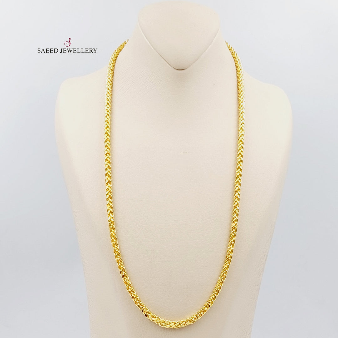 21K Gold 60cm Bold Franco Chain by Saeed Jewelry - Image 1