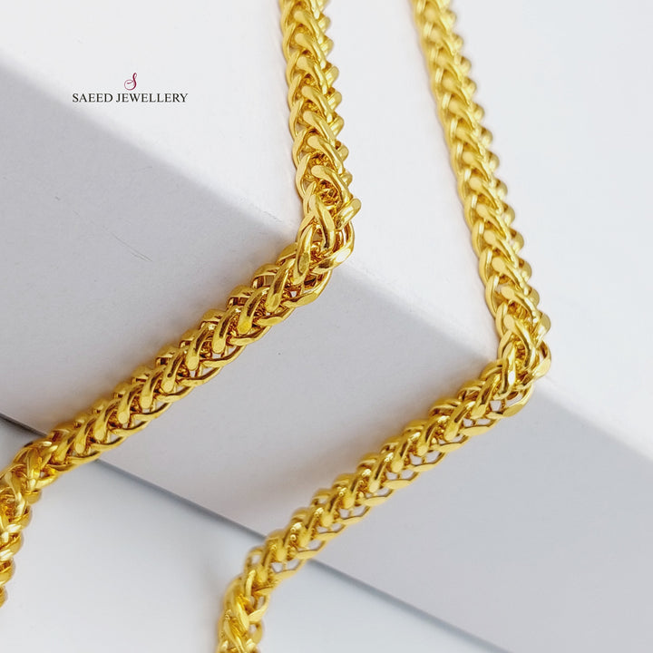 21K Gold 60cm Bold Franco Chain by Saeed Jewelry - Image 4