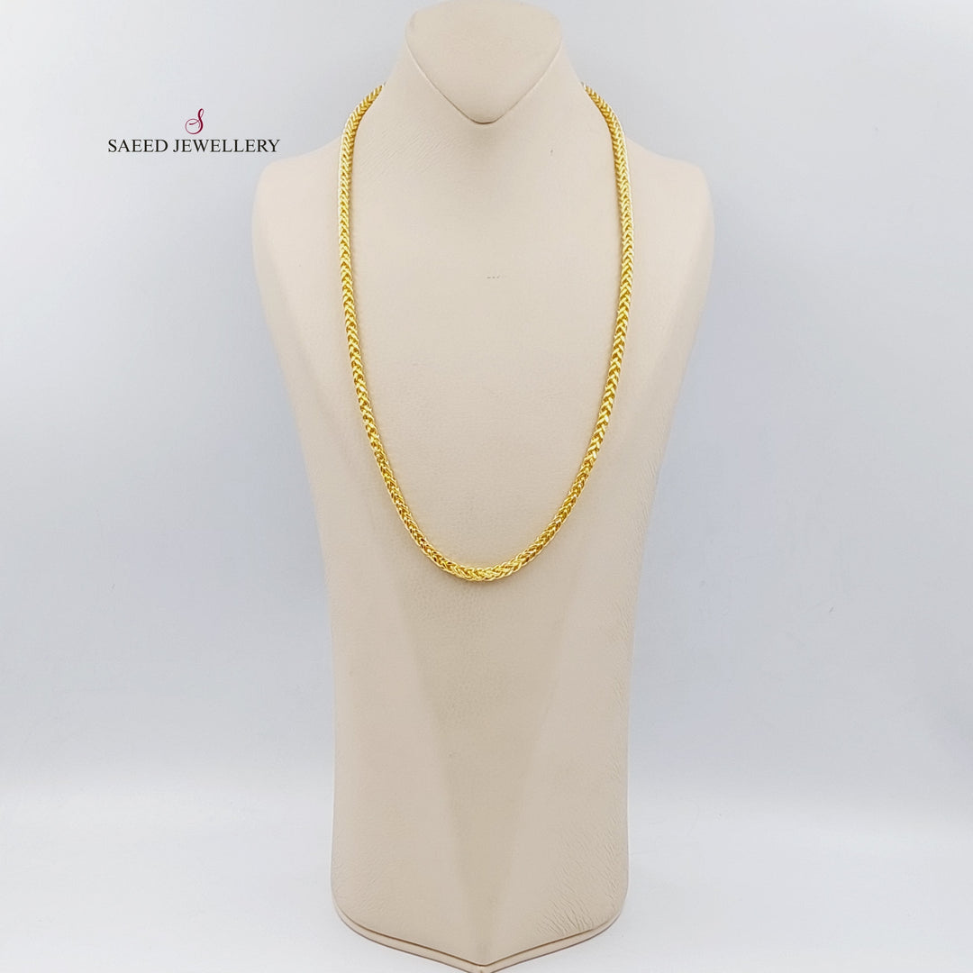 21K Gold 60cm Bold Franco Chain by Saeed Jewelry - Image 3