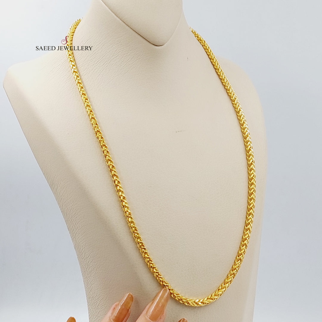 21K Gold 60cm Bold Franco Chain by Saeed Jewelry - Image 1