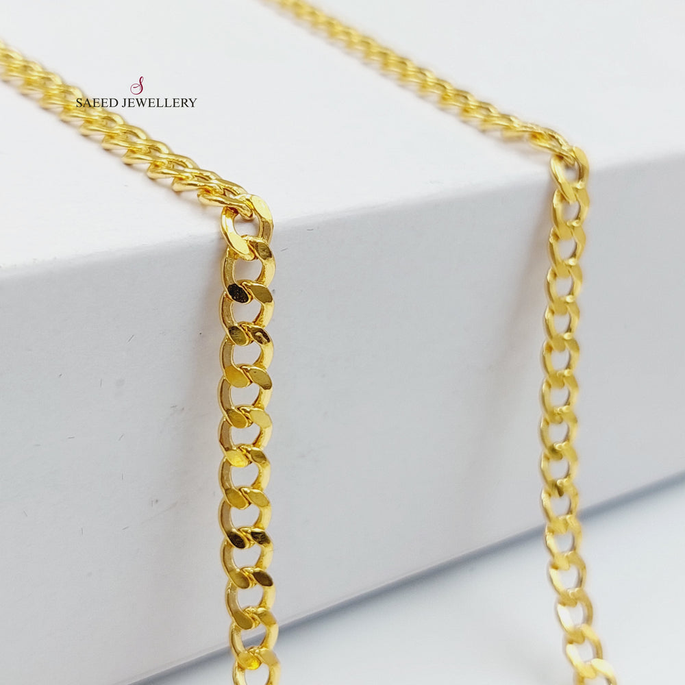21K 60cm Medium Thickness Chain Made of 21K Yellow Gold by Saeed Jewelry-26645