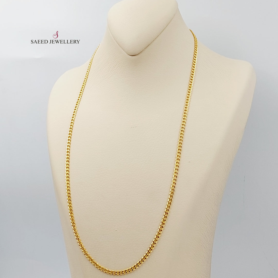 21K 60cm Medium Thickness Chain Made of 21K Yellow Gold by Saeed Jewelry-26645