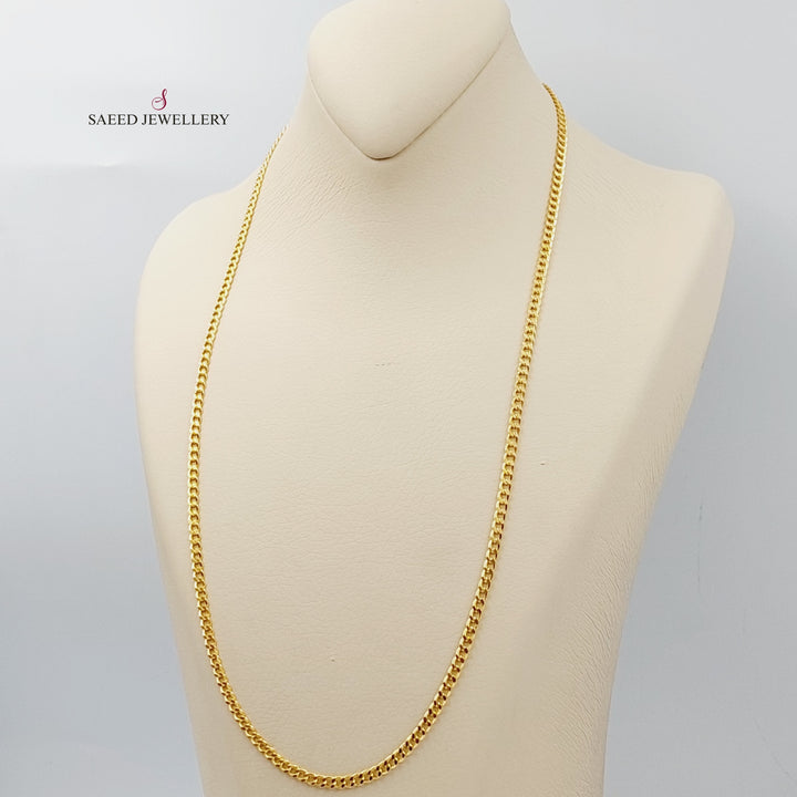 21K 60cm Medium Thickness Chain Made of 21K Yellow Gold by Saeed Jewelry-26645
