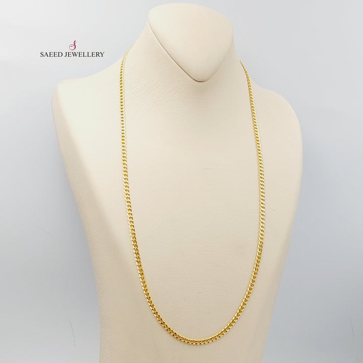 21K 60cm Medium Thickness Chain Made of 21K Yellow Gold by Saeed Jewelry-26645