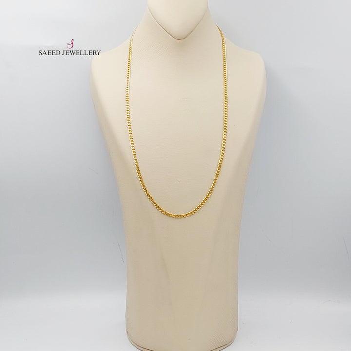 21K 60cm Medium Thickness Chain Made of 21K Yellow Gold by Saeed Jewelry-26645