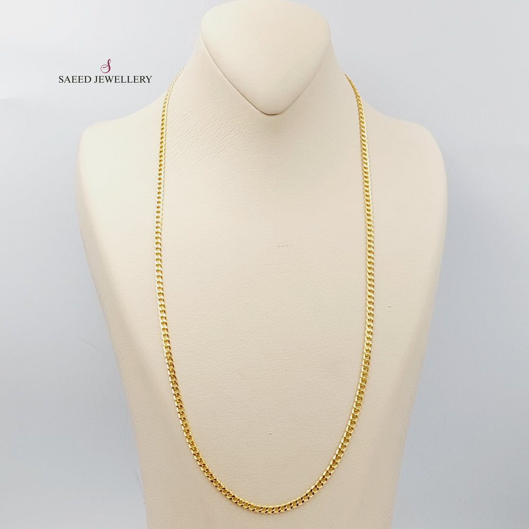 21K 60cm Medium Thickness Chain Made of 21K Yellow Gold by Saeed Jewelry-26645