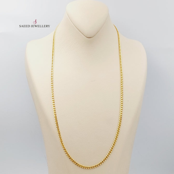 21K 60cm Medium Thickness Chain Made of 21K Yellow Gold by Saeed Jewelry-26645