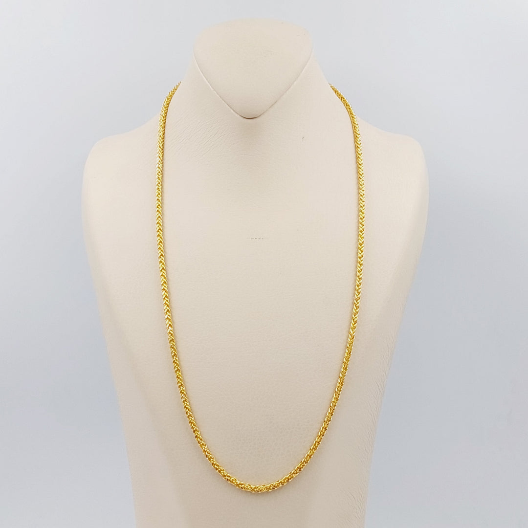 21K Gold 60cm Franco Medium Thickness Chain by Saeed Jewelry - Image 1