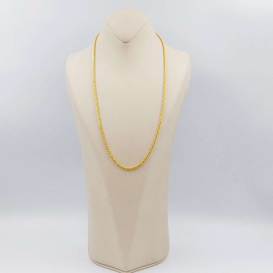 21K Gold 60cm Franco Medium Thickness Chain by Saeed Jewelry - Image 2