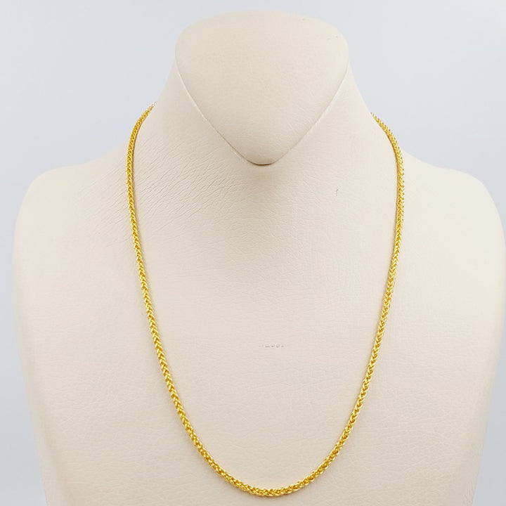 21K Gold 60cm Franco Medium Thickness Chain by Saeed Jewelry - Image 3