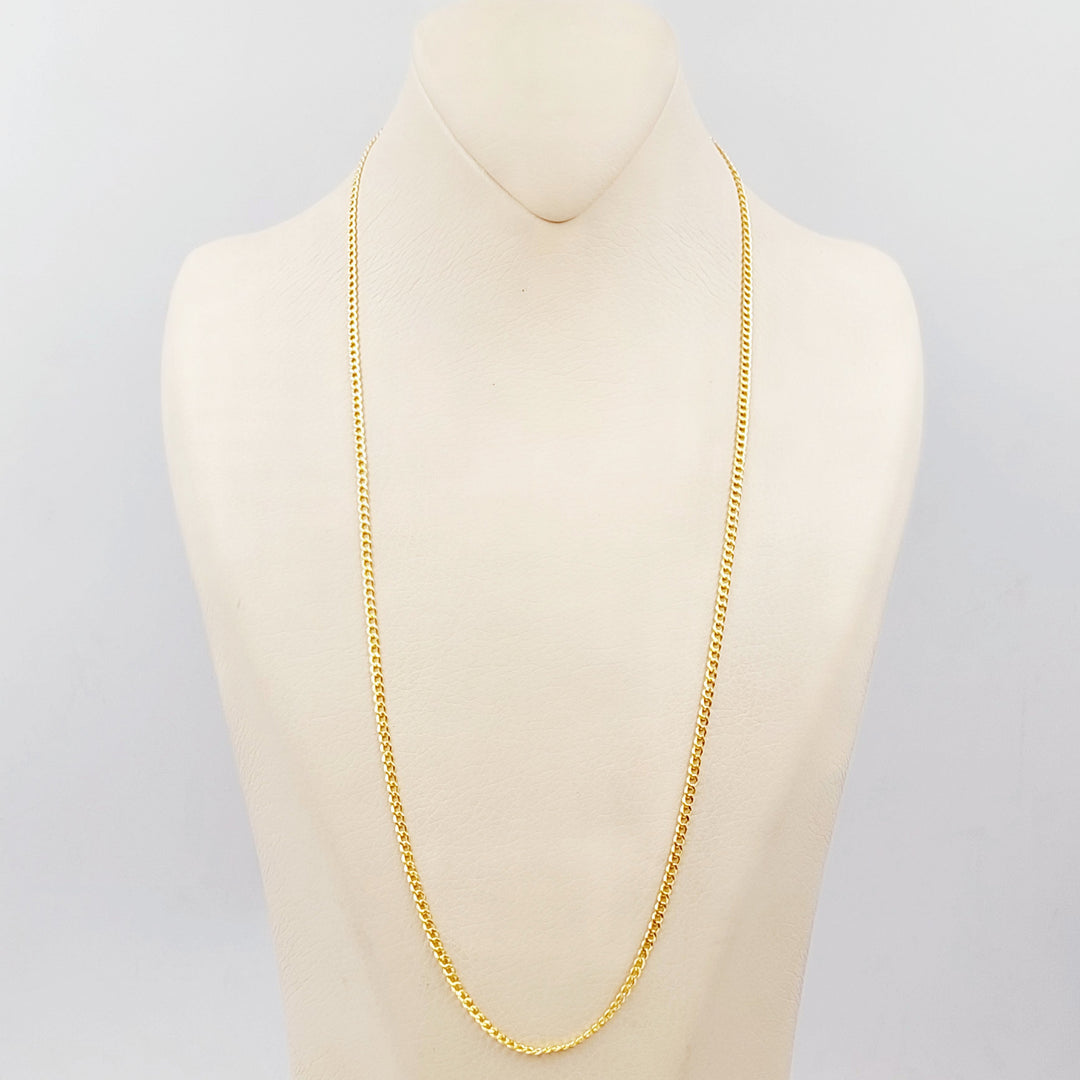 21K Gold 60cm Thin Chain by Saeed Jewelry - Image 2