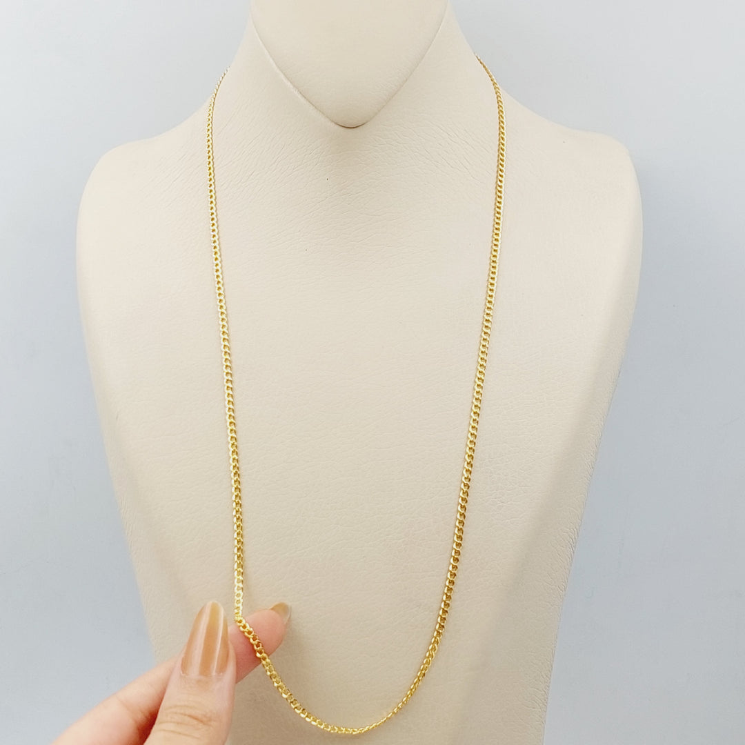 21K Gold 60cm Thin Chain by Saeed Jewelry - Image 4