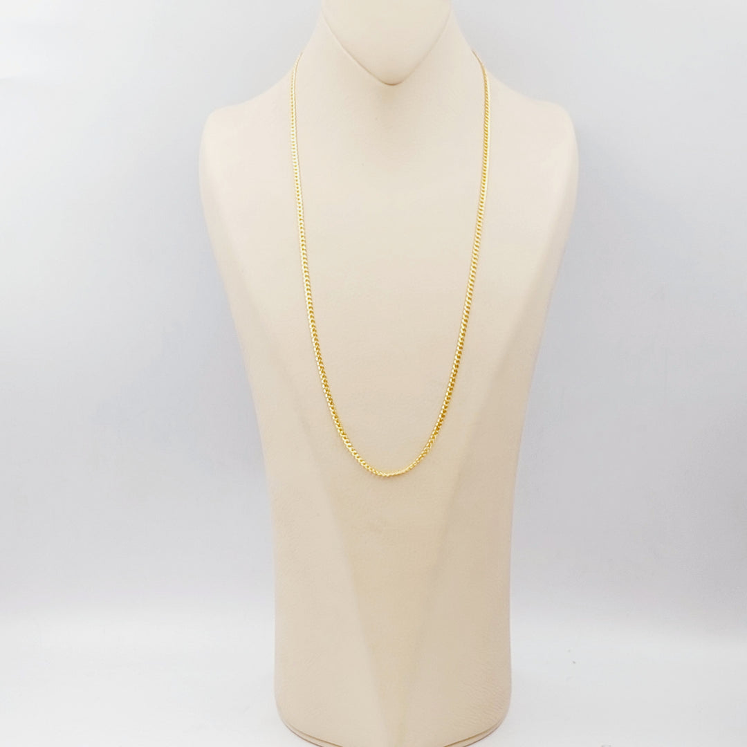 21K Gold 60cm Thin Chain by Saeed Jewelry - Image 1