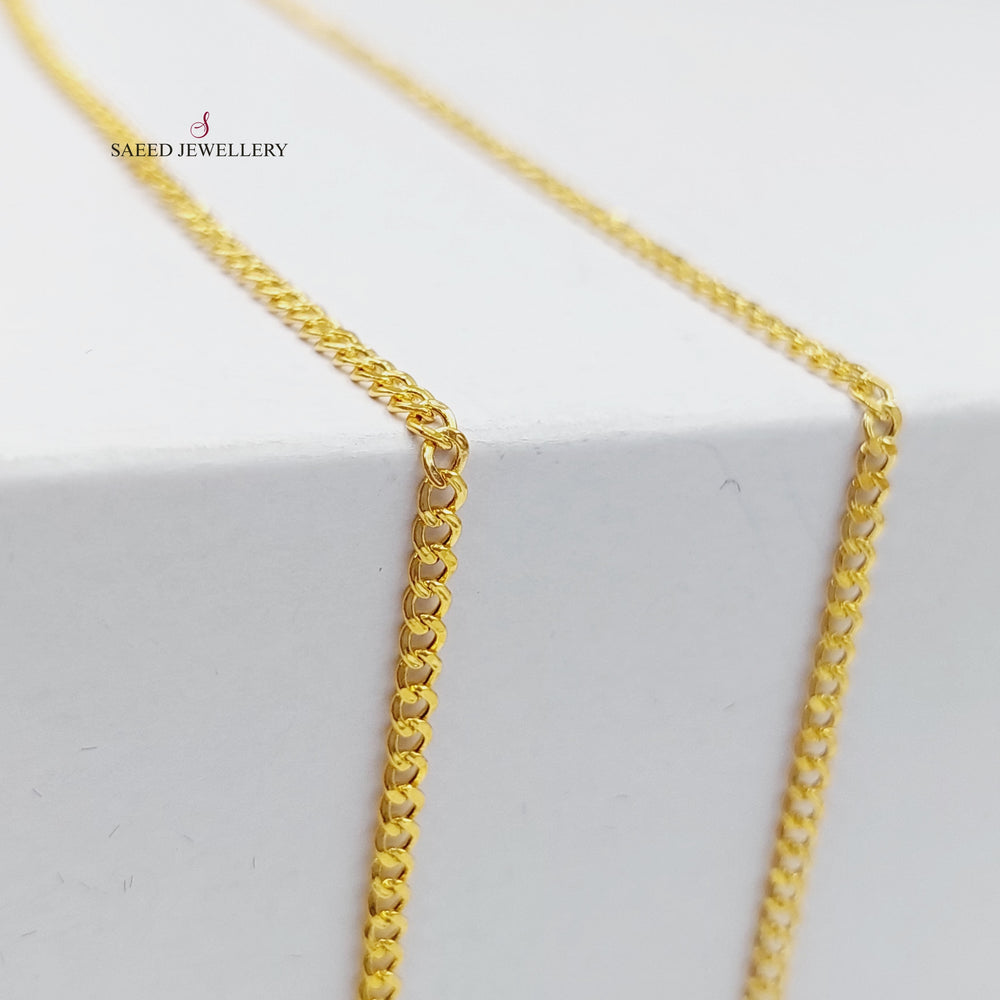 21K Gold 60cm Thin Chain by Saeed Jewelry - Image 2