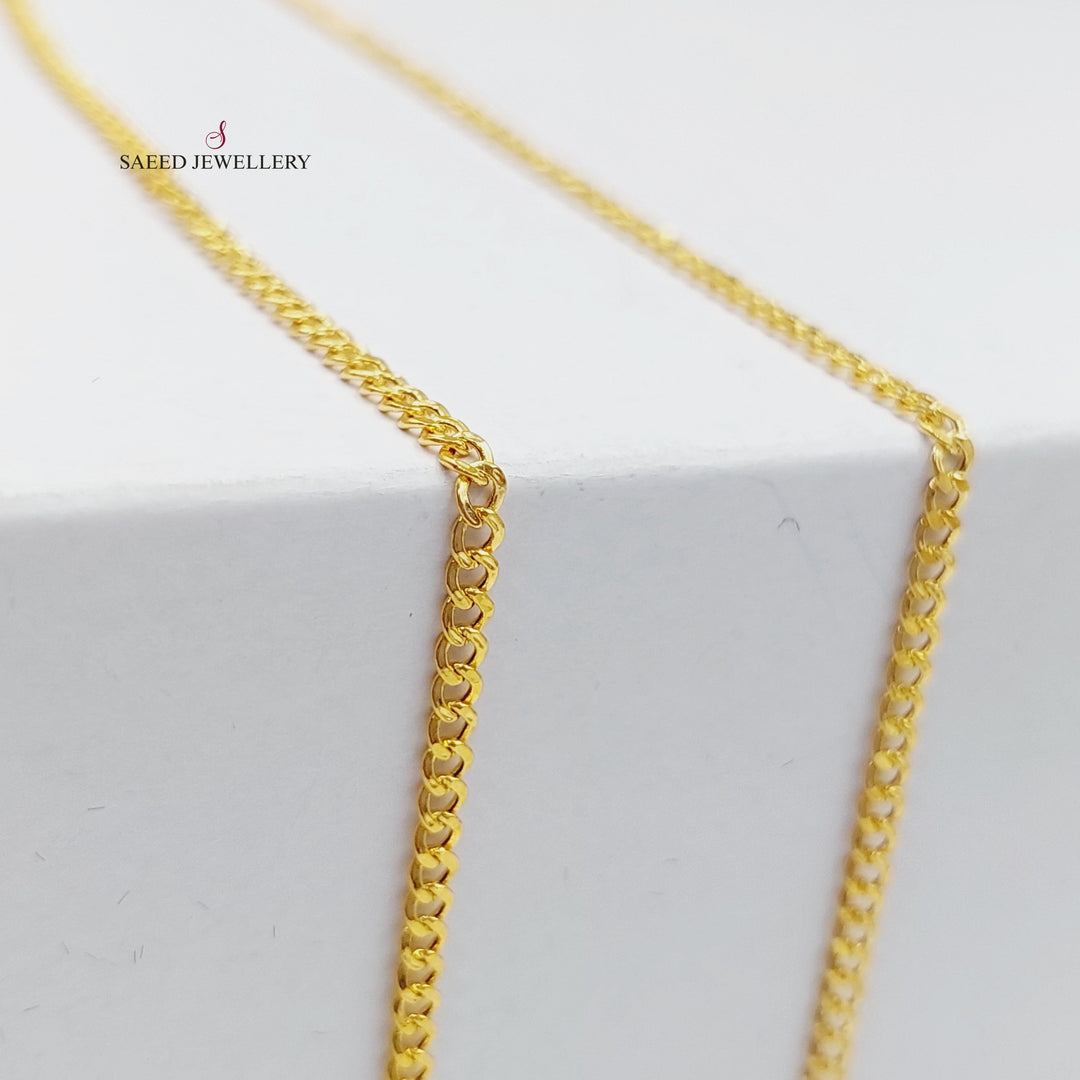 21K 60cm Thin Chain Made of 21K Yellow Gold by Saeed Jewelry-26639