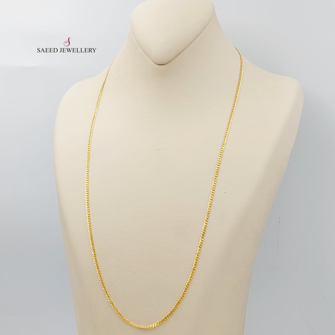 21K 60cm Thin Chain Made of 21K Yellow Gold by Saeed Jewelry-26639