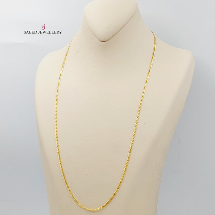 21K 60cm Thin Chain Made of 21K Yellow Gold by Saeed Jewelry-26639