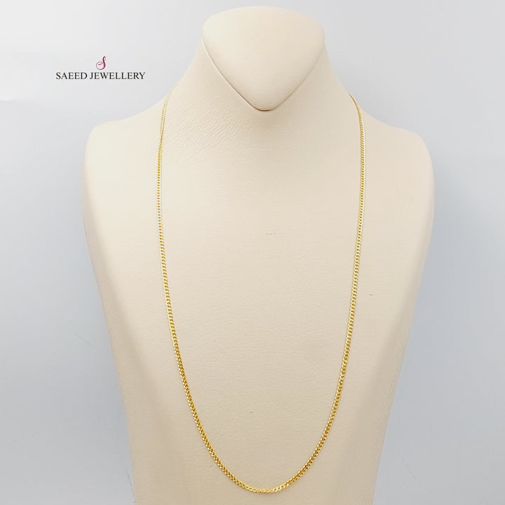 21K 60cm Thin Chain Made of 21K Yellow Gold by Saeed Jewelry-26640
