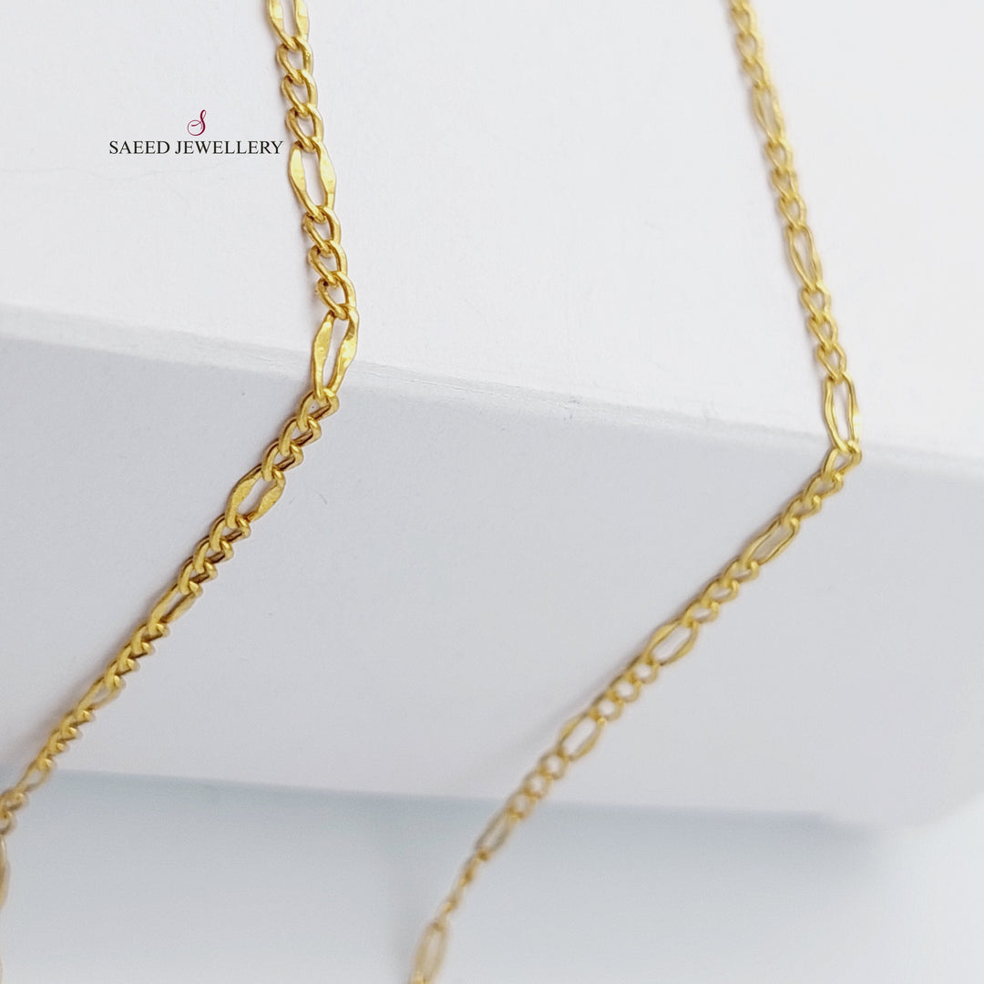 21K Gold 60cm Thin Chain by Saeed Jewelry - Image 3