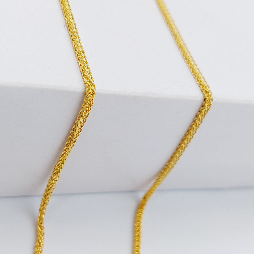 21K Gold 60cm Thin Franco Chain by Saeed Jewelry - Image 1